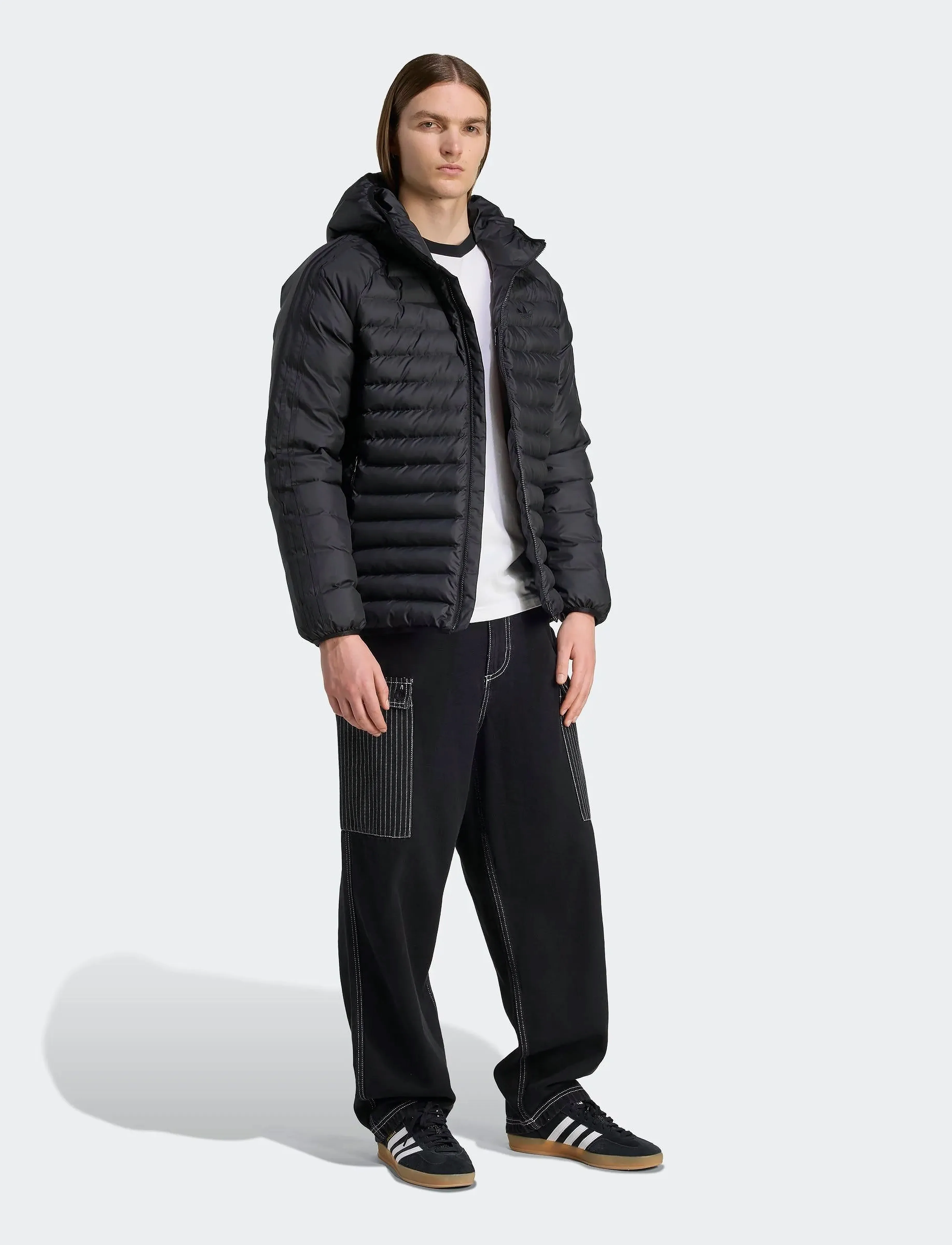 adidas Originals Pad Hooded Jkt, Mænd, Vatteret Hættejakke, Sort, Str: S