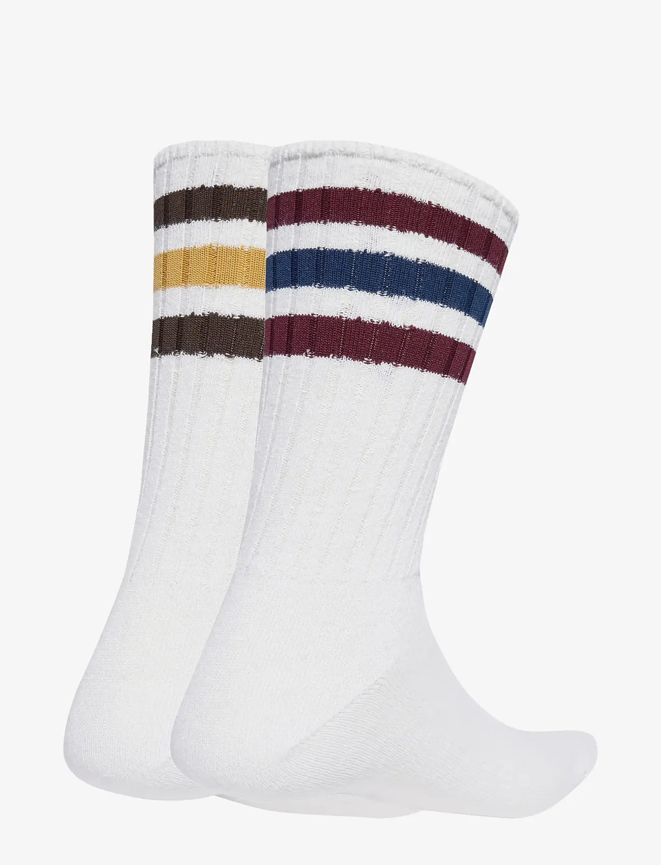 adidas Originals - 3S RIB CR S 2P - träningsstrumpor - white/maroon - 1