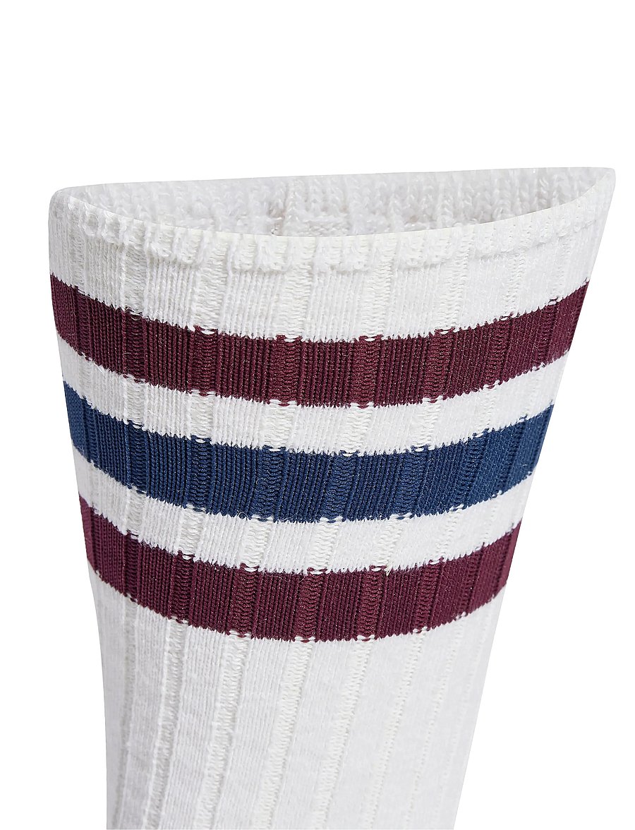 adidas Originals - 3S RIB CR S 2P - sportstrømper - white/maroon - 3