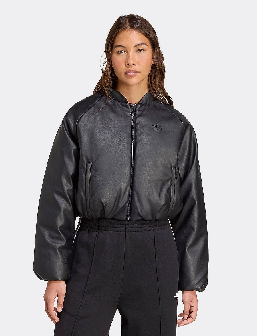 adidas Originals - PLEATHER BOMBER - friluftsjakker - black - 0