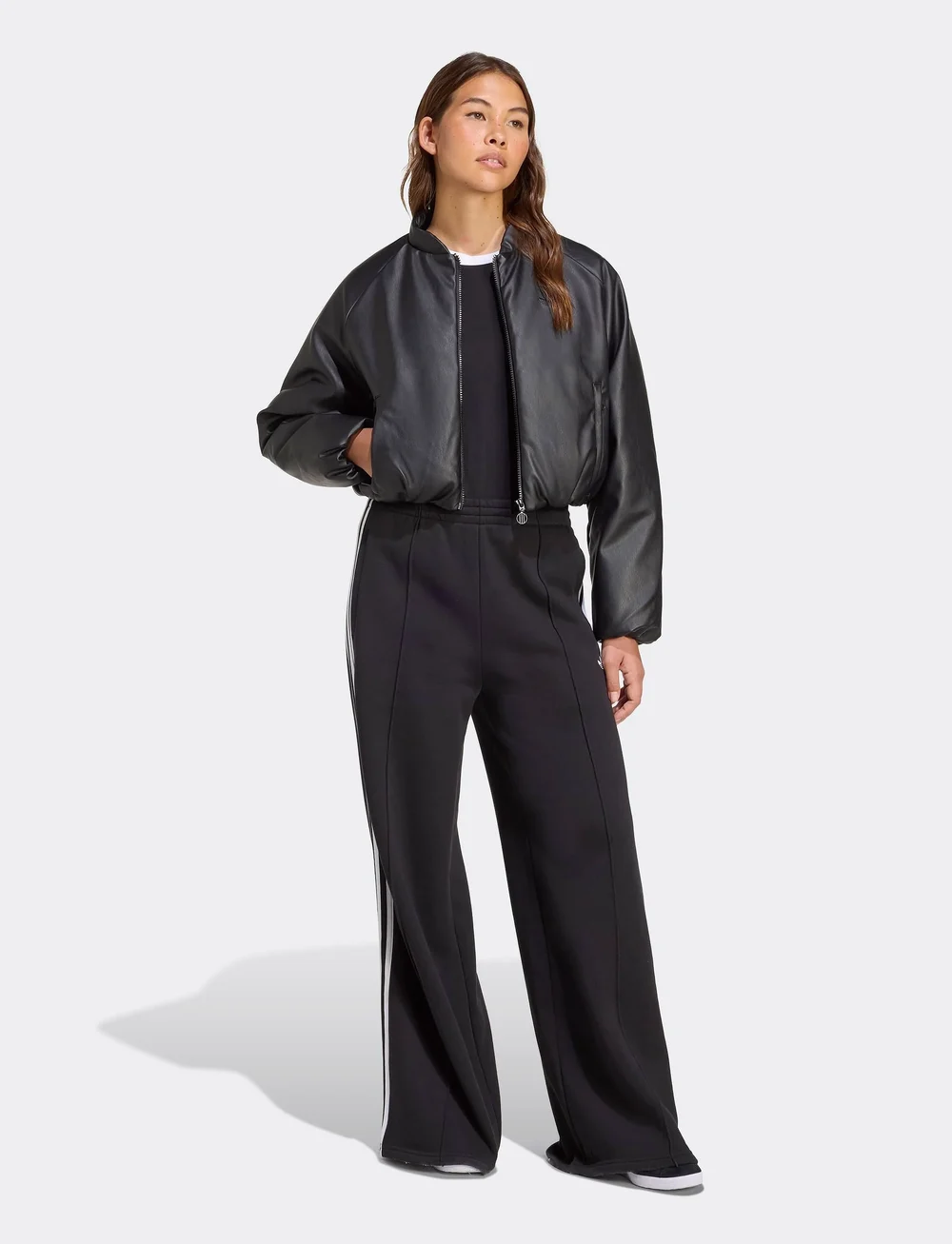 adidas Originals - PLEATHER BOMBER - outdoor jacken - black - 4