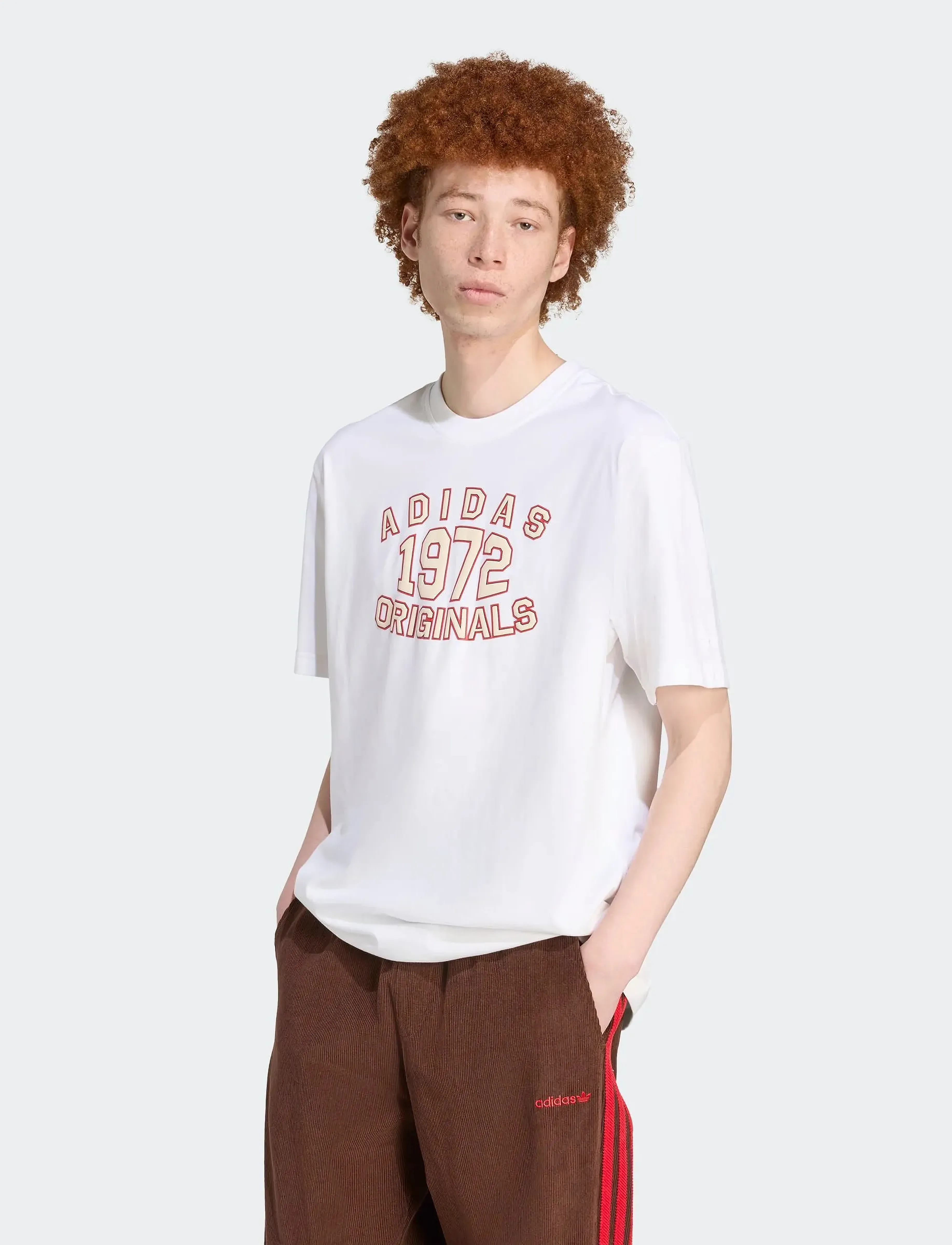 adidas Originals GRAPHIC LO SS T - T-shirts - WHITE / white