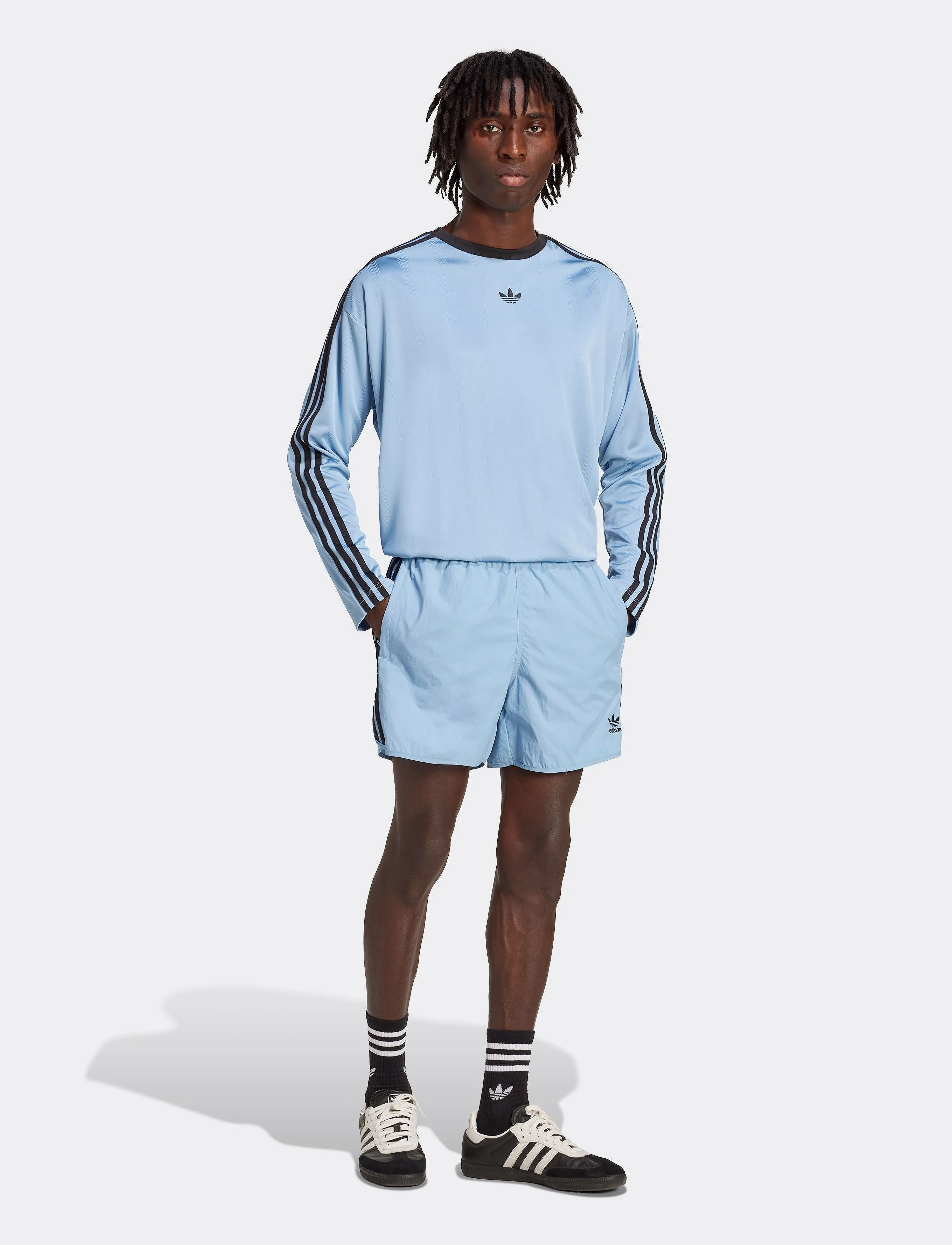 adidas Originals - SPRINTER SHORTS - training shorts - ashblu/black - 5