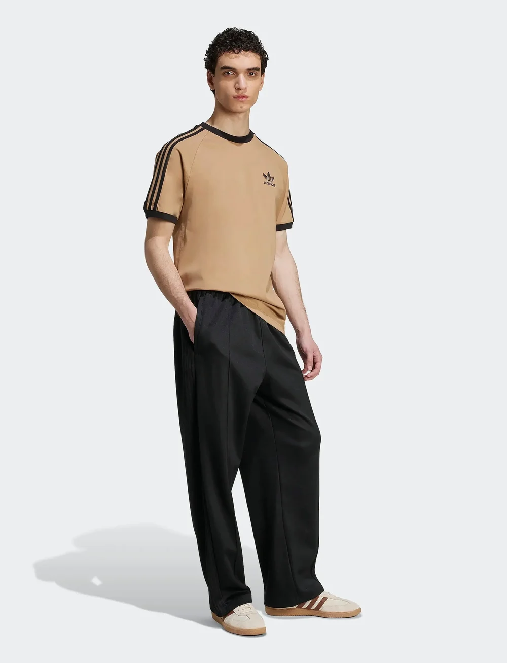 adidas Originals - 3-STRIPES TEE - t-shirts - cardbo/black - 0