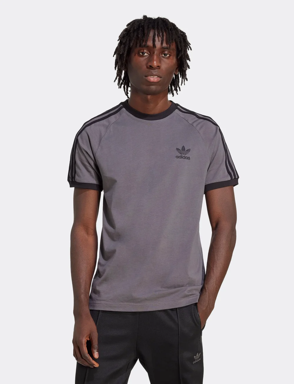 adidas Originals - 3-STRIPES TEE - t-shirts - grefiv/black - 0