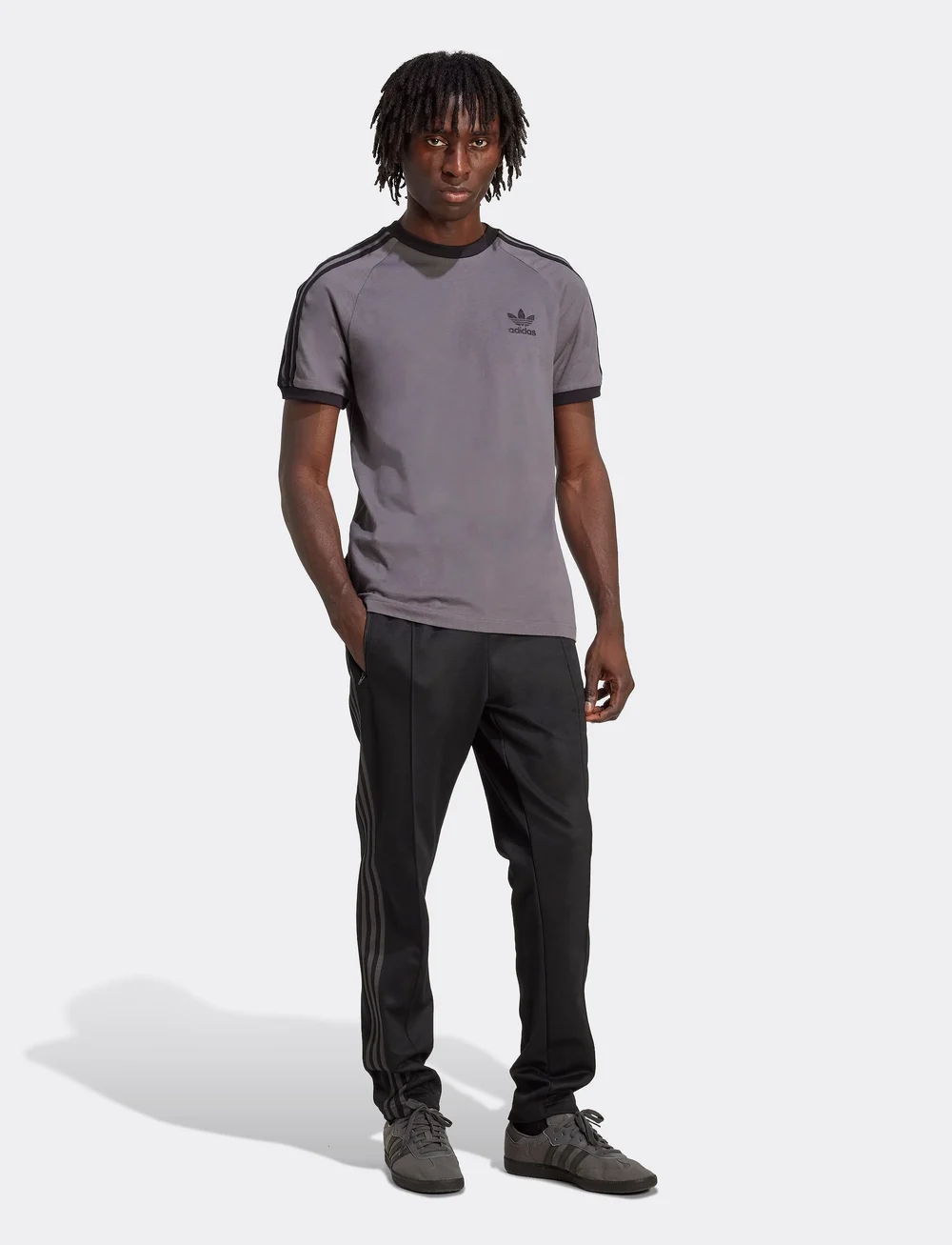 adidas Originals - 3-STRIPES TEE - t-shirts - grefiv/black - 2