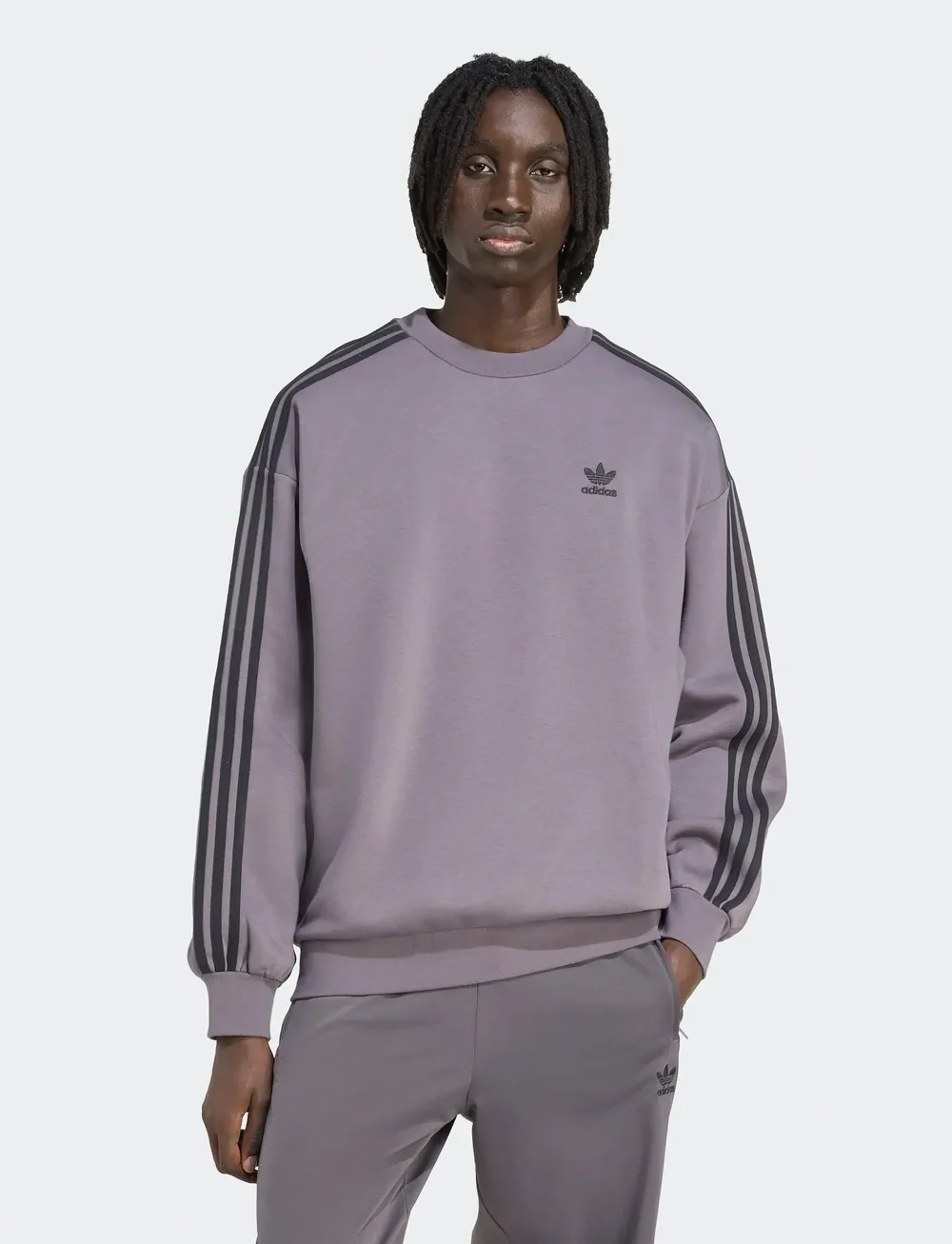 adidas Originals - Oversize crew - overdele - grestr/black - 5