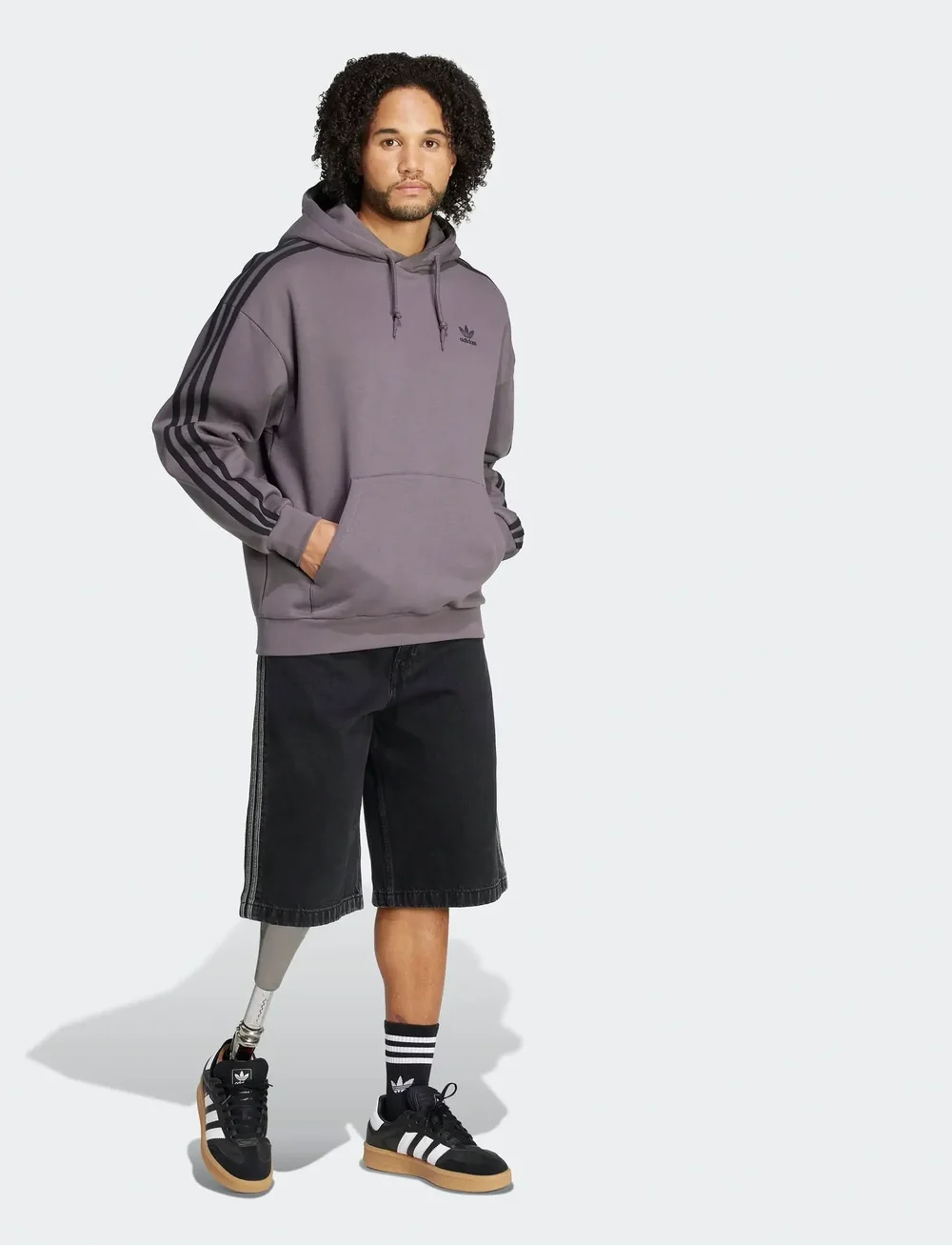 adidas Originals - BAGGY HOODIE - oberteile - grestr/black - 0
