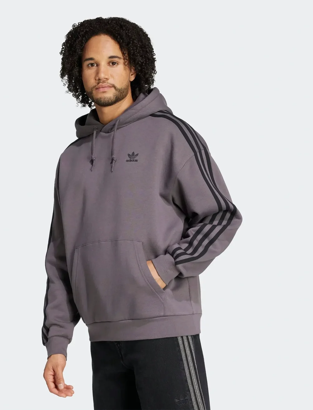 adidas Originals - BAGGY HOODIE - oberteile - grestr/black - 4