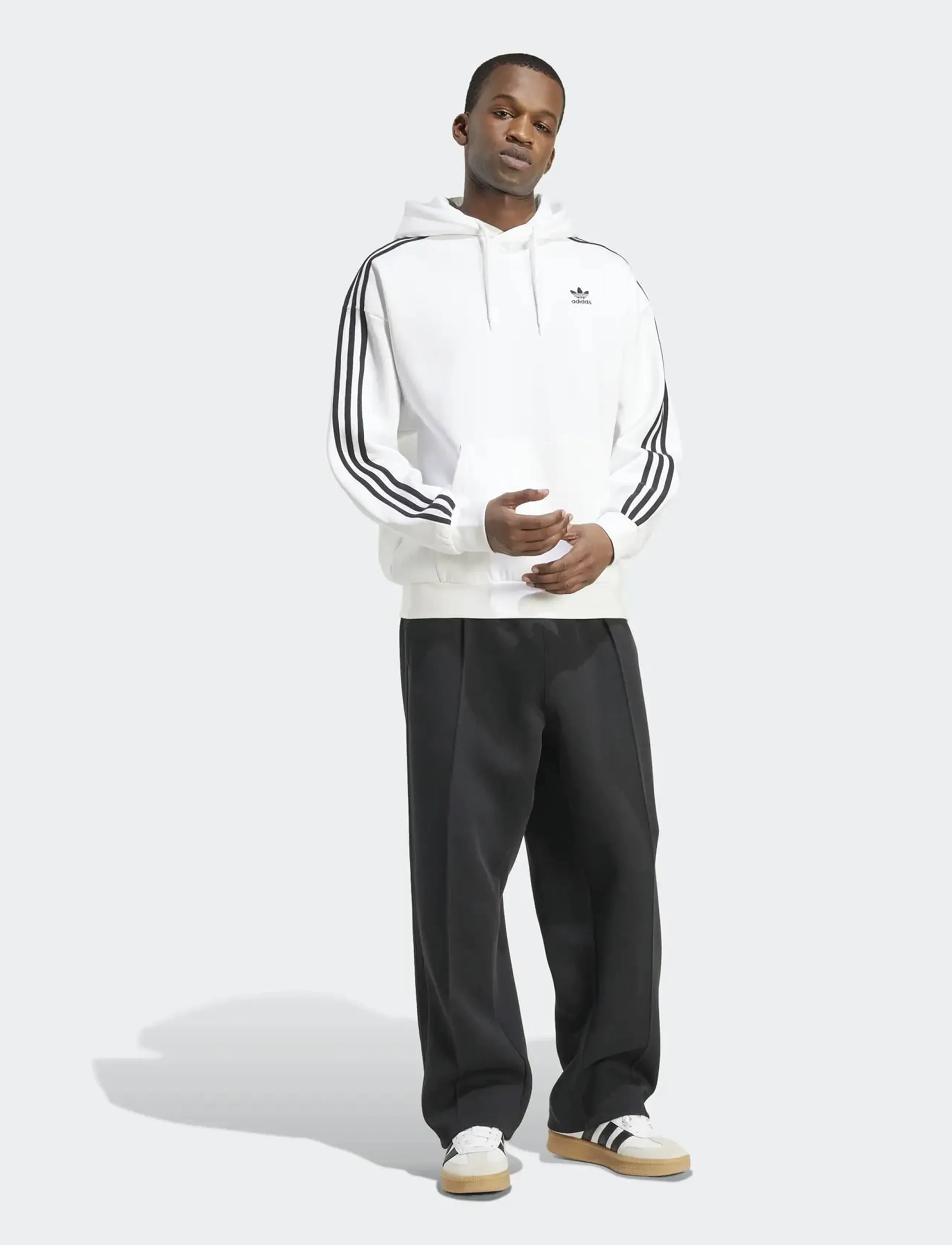 adidas Originals - BAGGY HOODIE - pulls a capuche - white/black - 3