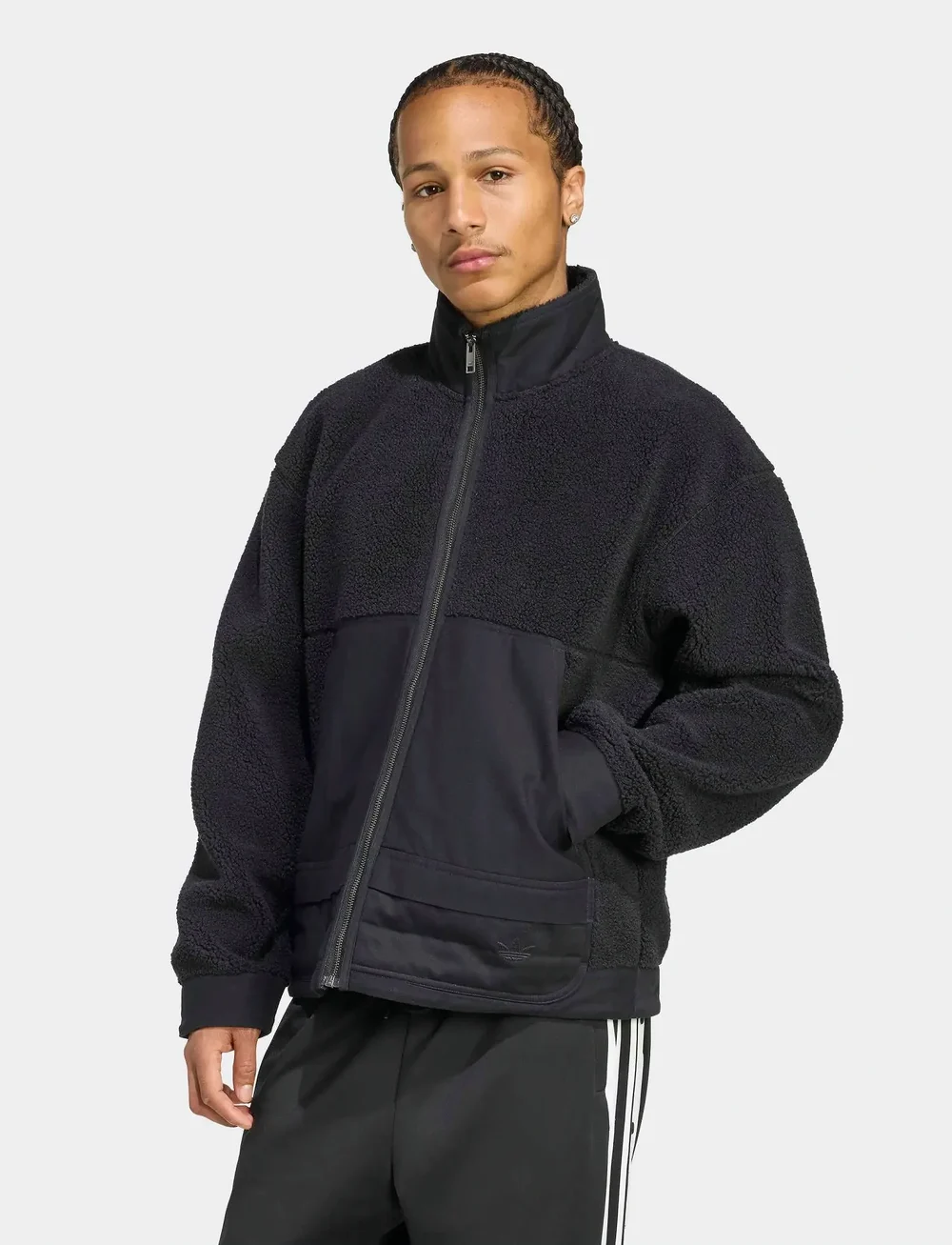 adidas Originals - P ESS FLEECE - fleece og mellemlag - black - 0
