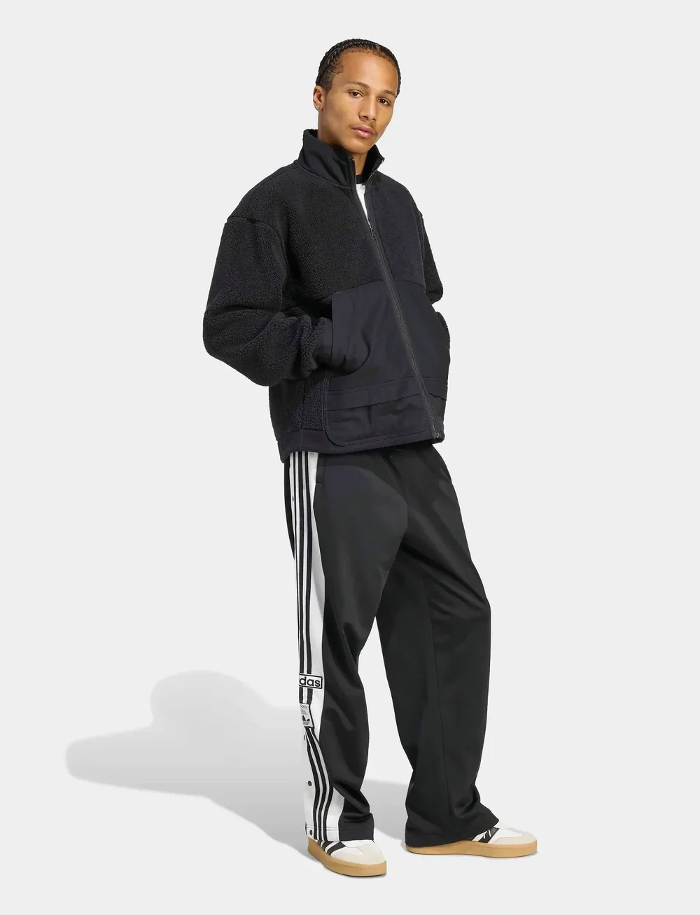 adidas Originals - P ESS FLEECE - fleece og mellemlag - black - 4