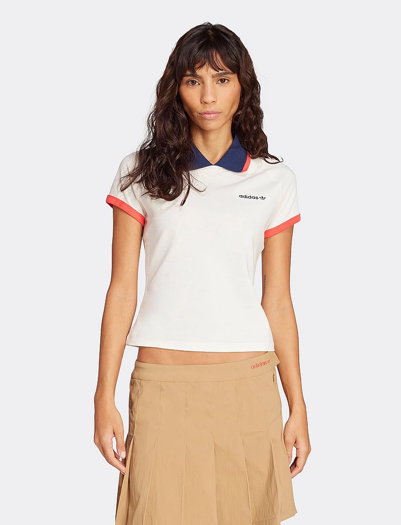 adidas Originals - SHORT POLO - toppar & t-shirts - owhite - 0