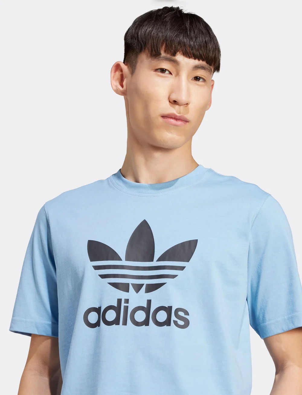 adidas Originals - TREFOIL T-SHIRT - oberteile & t-shirts - ashblu/black - 2