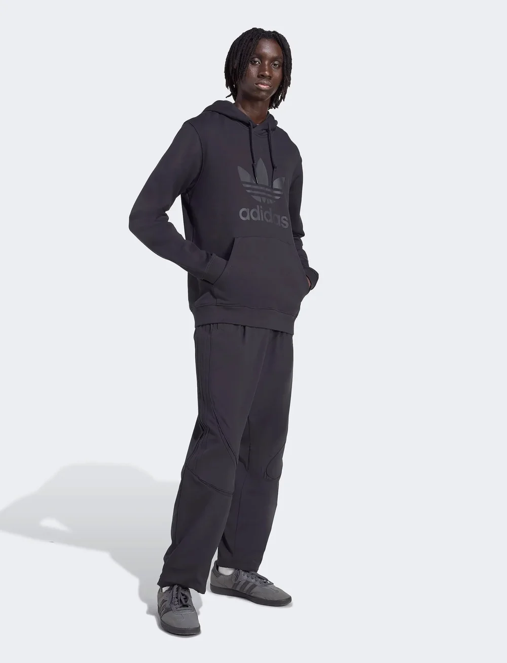 adidas Originals - TREFOIL HOODY - oberteile - black/black - 0