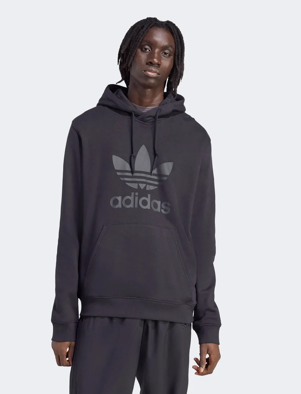 adidas Originals - TREFOIL HOODY - pulls a capuche - black/black - 5