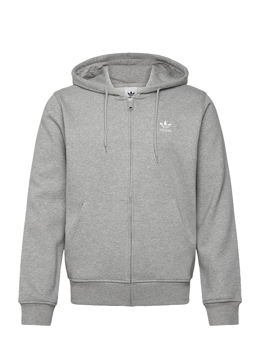 adidas Originals - ESS FZ HD - overdele - mgreyh/white - 1