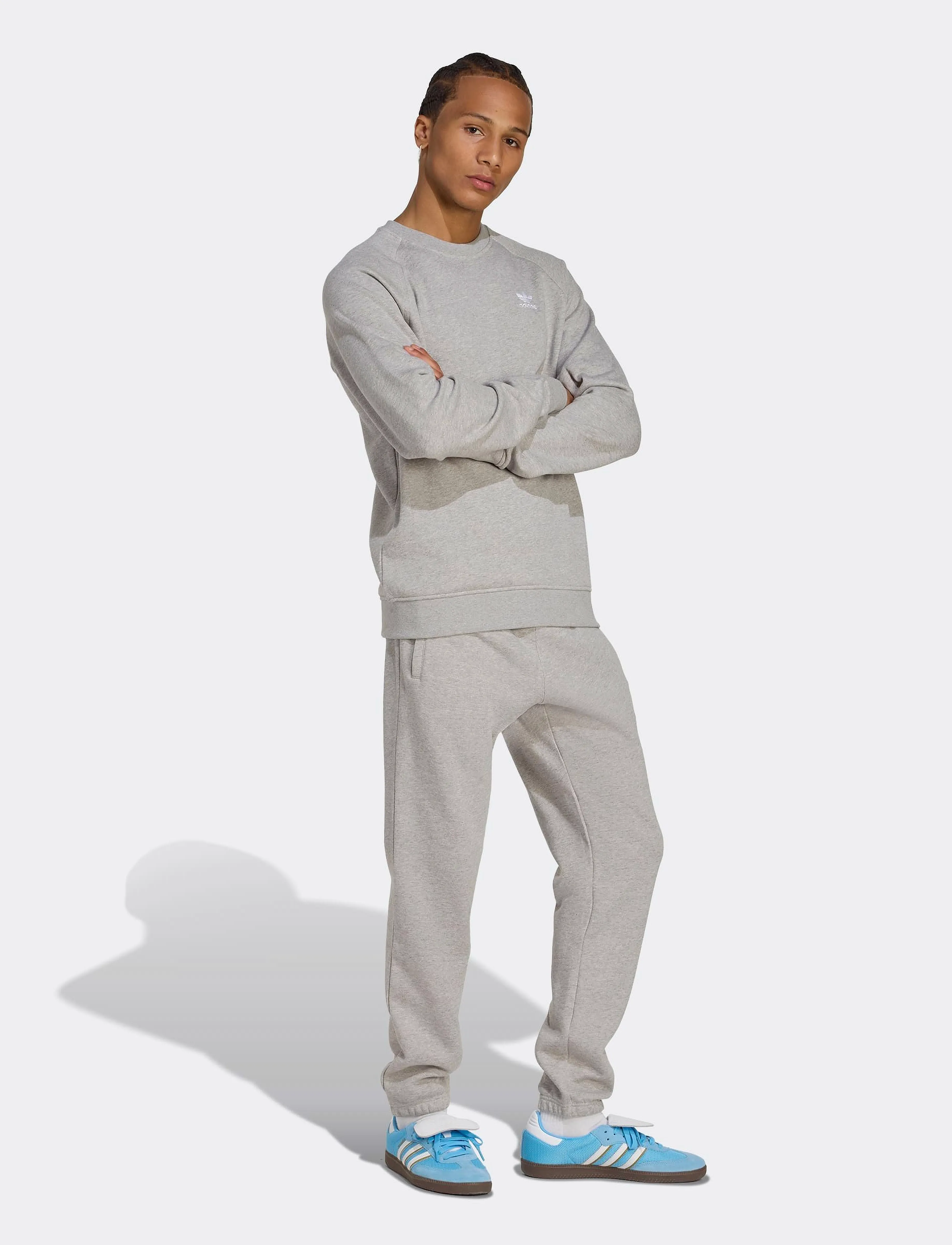 adidas Originals - ESS PANTS FT - pantalons - mgreyh/white - 3