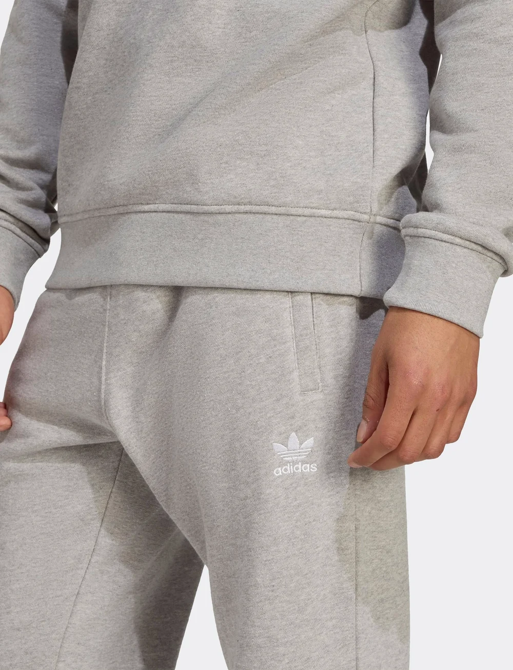 adidas Originals - ESS PANTS FT - hosen - mgreyh/white - 5