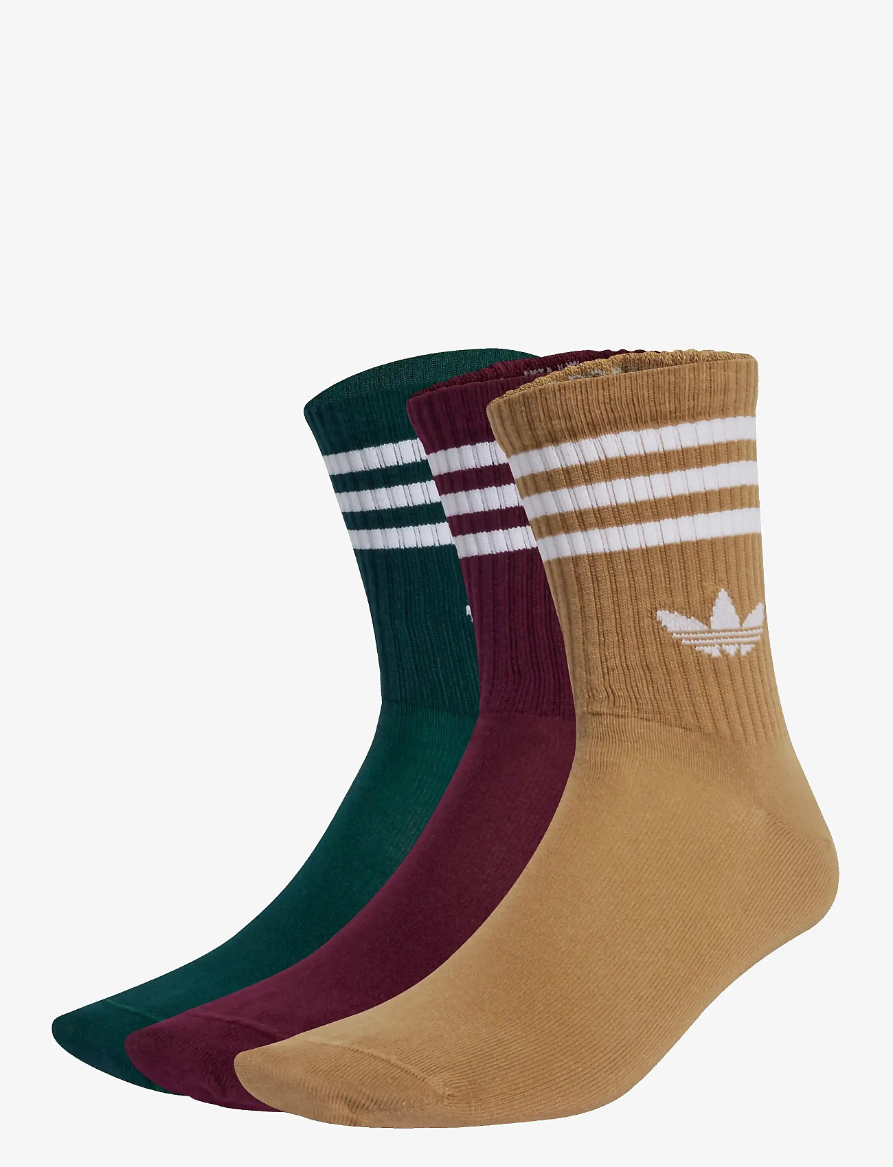 adidas Originals - 3S CREW S 3P - sport socks - maroon/aurivy/cardbo - 0