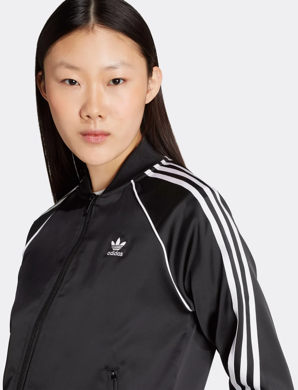 adidas Originals - SST SATIN TT - overdele - black/white - 3