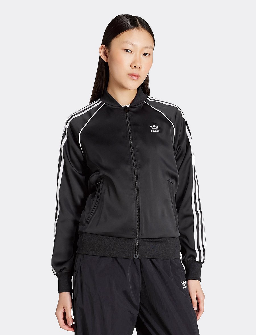 adidas Originals - SST SATIN TT - sweatshirts - black/white - 4