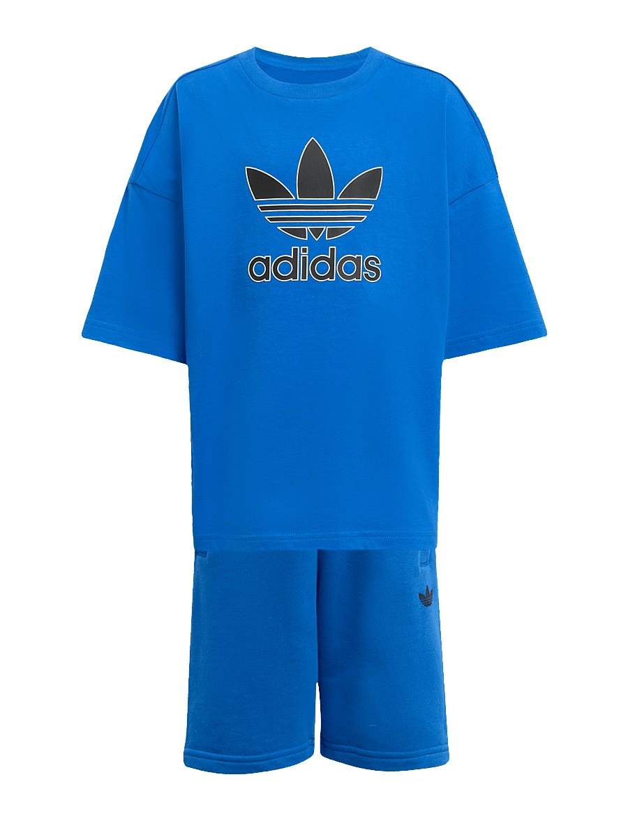 adidas Originals - SHORT TEE SET - blue/black - 1