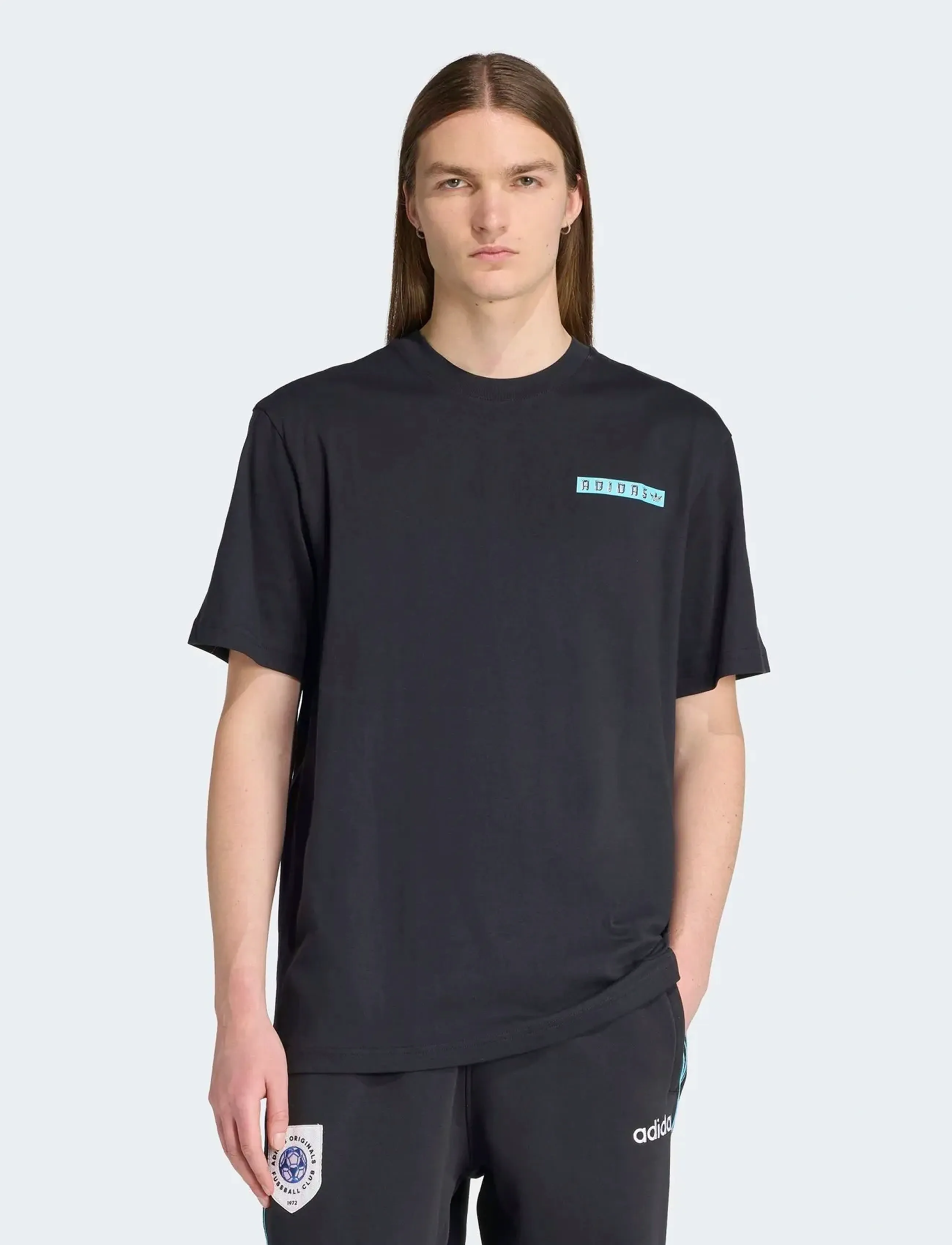 adidas Originals Graphic Tee, S, Black, Sport Overdele > Sport T-shirts, Herre