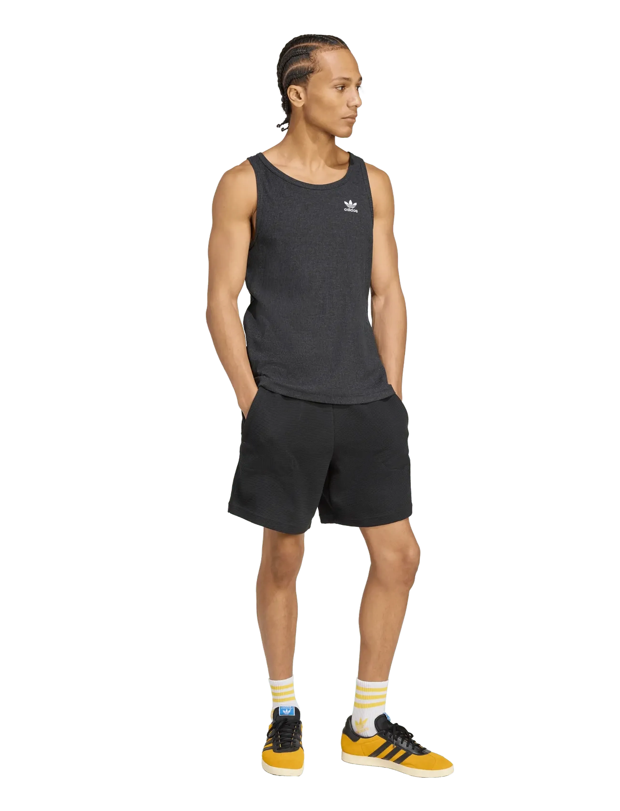 adidas Originals ESS TANK - Tank Tops - BLACK/WHITE / black