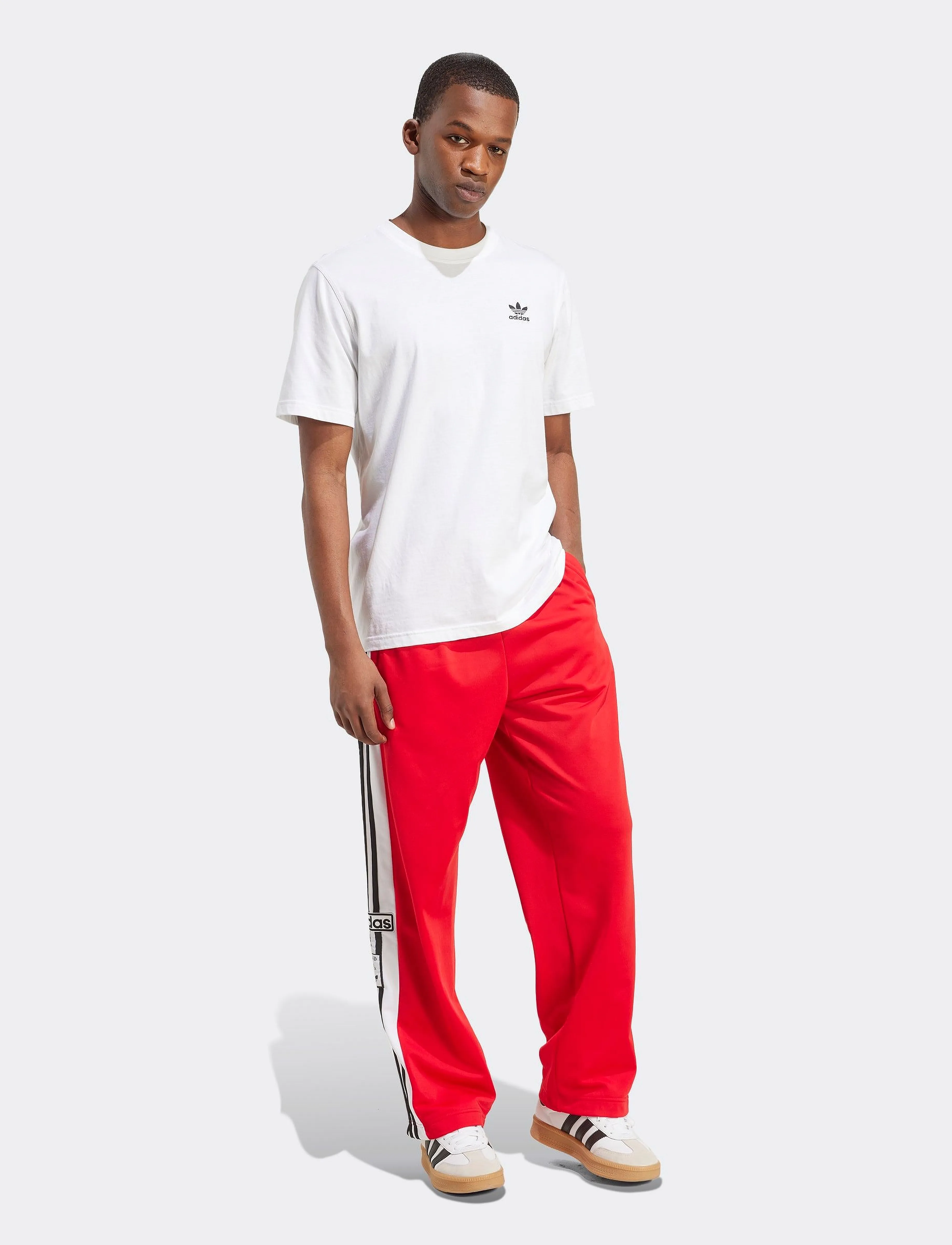 adidas Originals ADIBREAK TP - Sweatpants - BETSCA/BLACK / red
