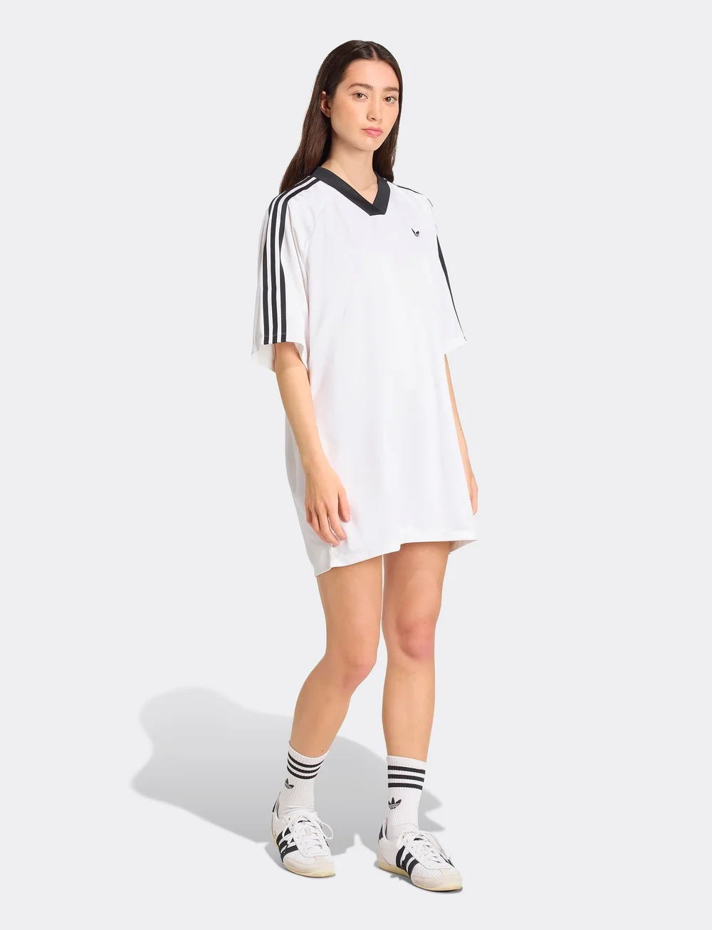 adidas Originals - JACQUARD DRESS - kleider & röcke - white/black - 0