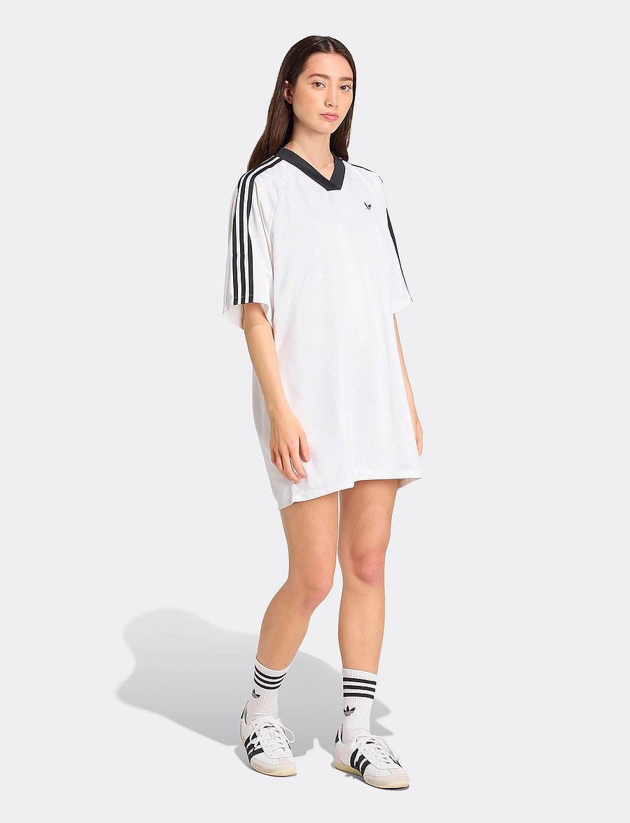adidas Originals - JACQUARD DRESS - kleider & röcke - white/black - 0