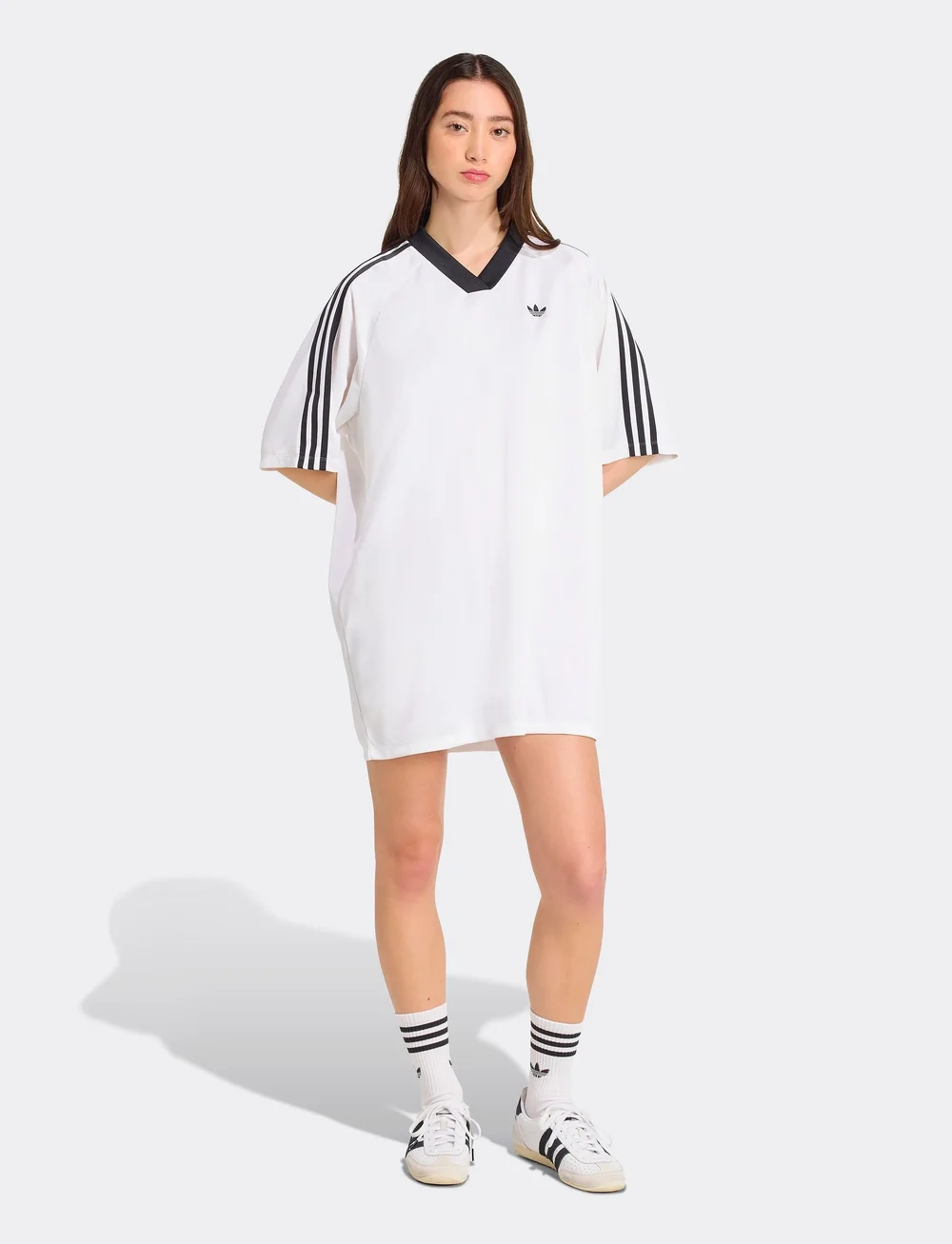 adidas Originals - JACQUARD DRESS - kleider & röcke - white/black - 4