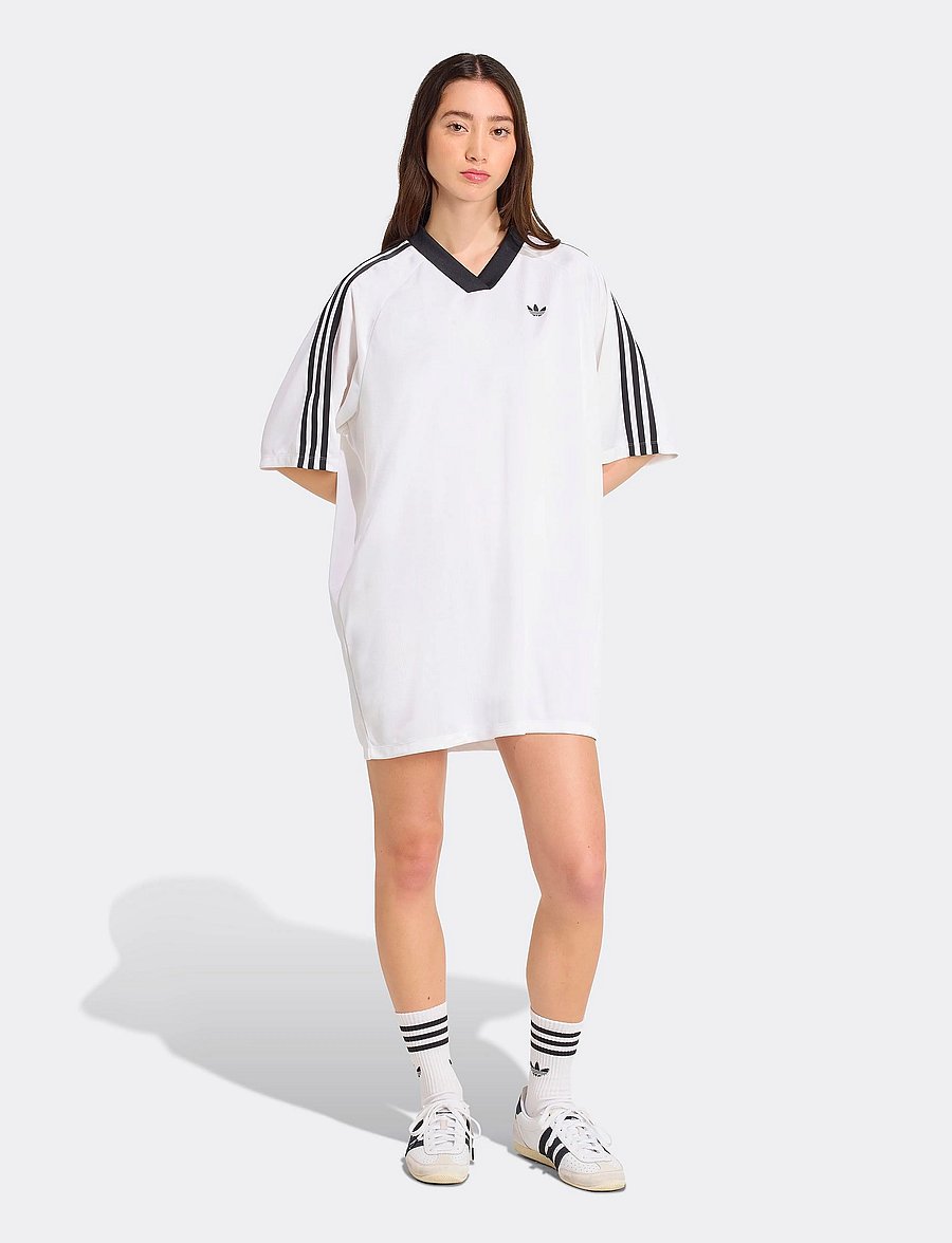 adidas Originals - JACQUARD DRESS - kleider & röcke - white/black - 4