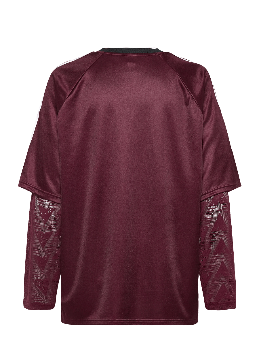 adidas Originals - LACE LS JERSEY - långärmade tröjor - maroon - 2