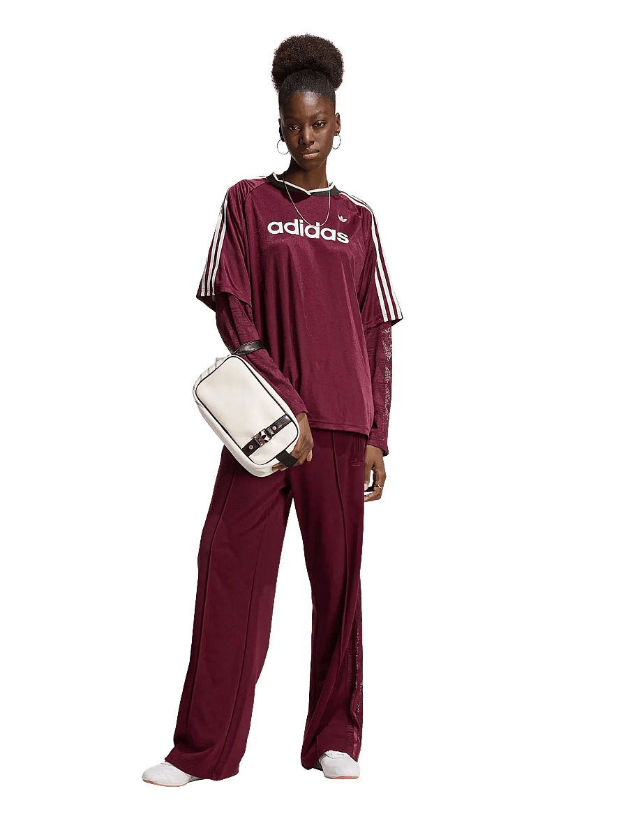 adidas Originals - LACE LS JERSEY - långärmade tröjor - maroon - 0