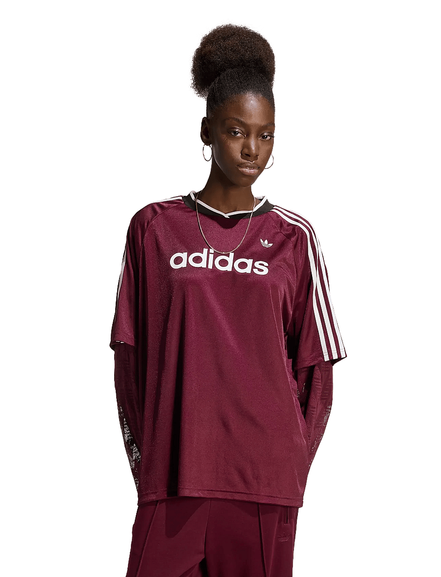 adidas Originals - LACE LS JERSEY - långärmade tröjor - maroon - 3