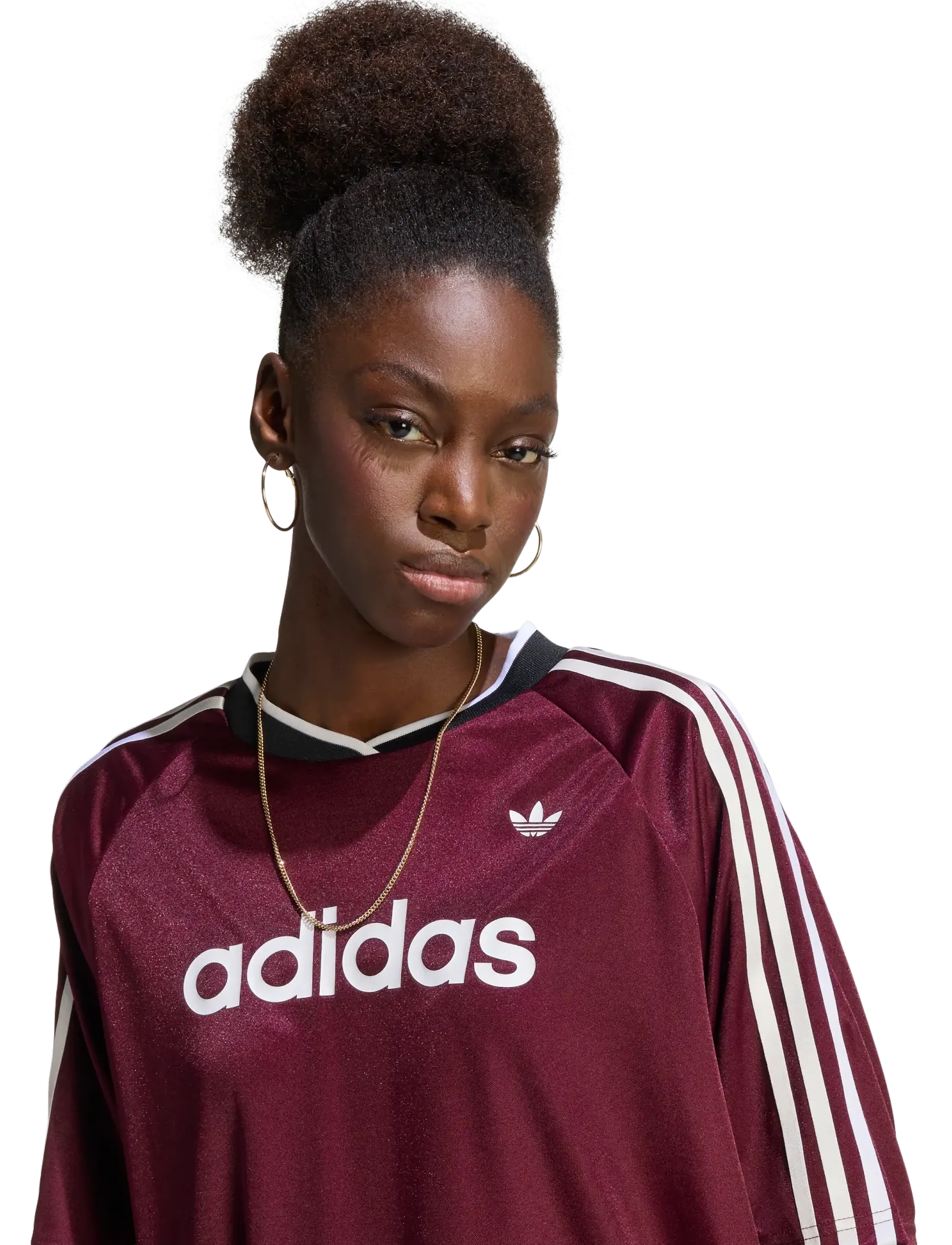 adidas Originals - LACE LS JERSEY - langærmede t-shirts - maroon - 4