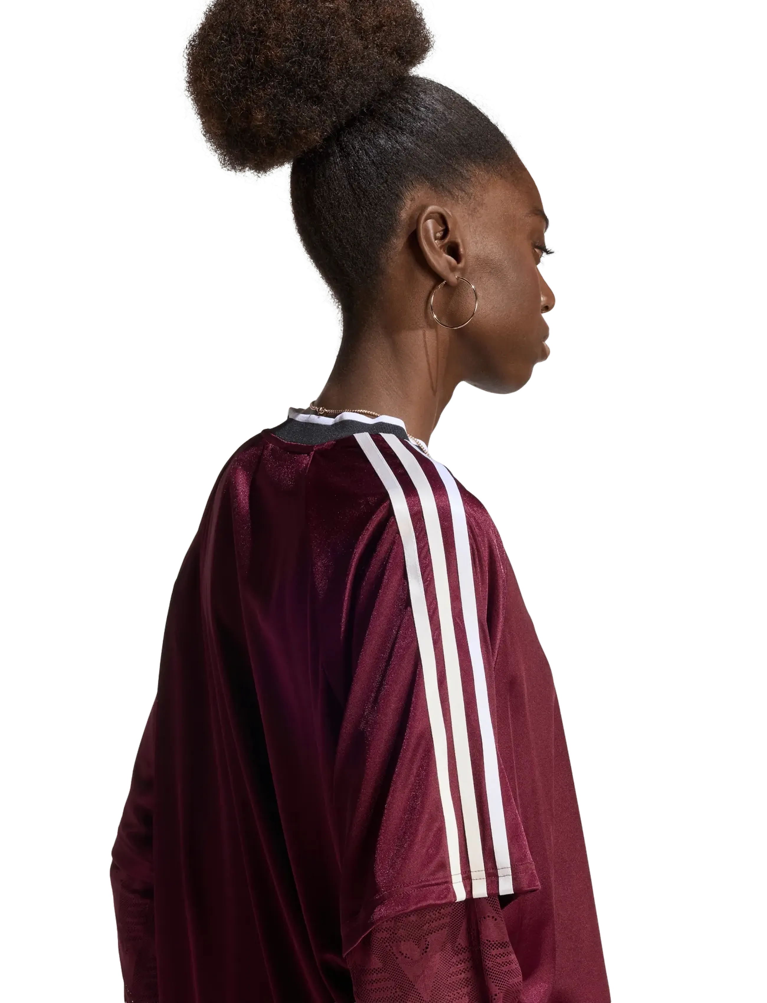 adidas Originals - LACE LS JERSEY - langærmede t-shirts - maroon - 5