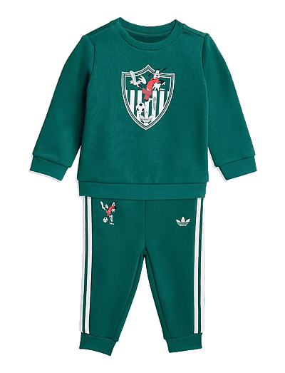adidas Originals CREW SET - Joggingsæt - CGREEN/WHITE / green
