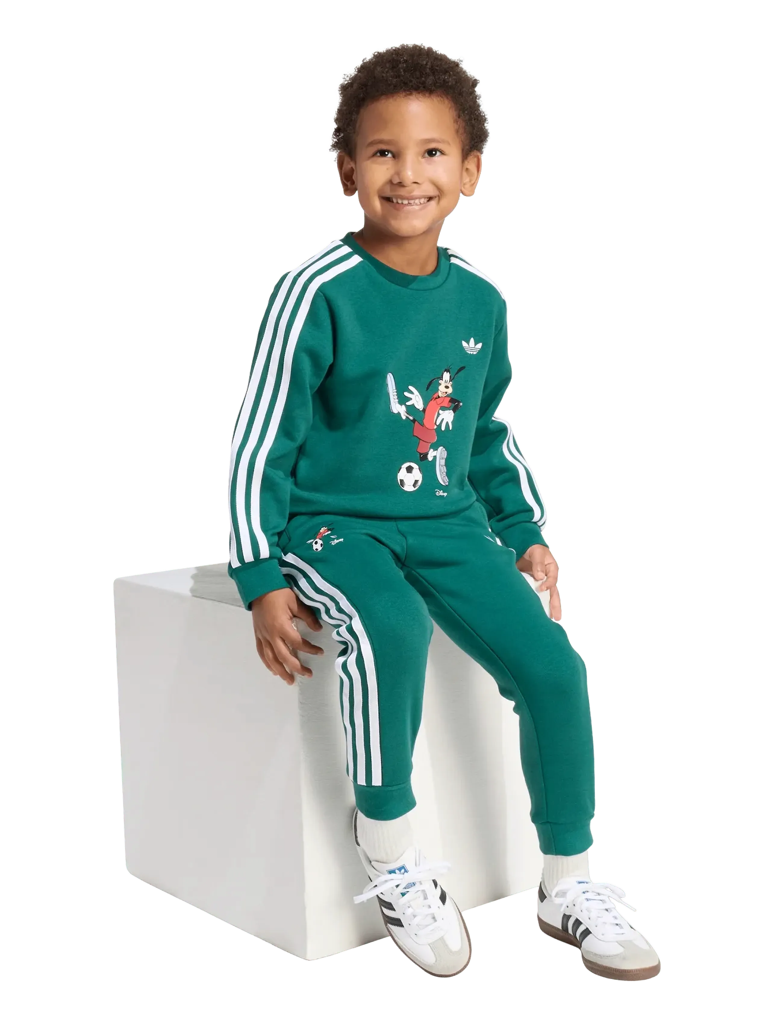 adidas Originals CREW SET - Verryttelypuvut - CGREEN/WHITE / green
