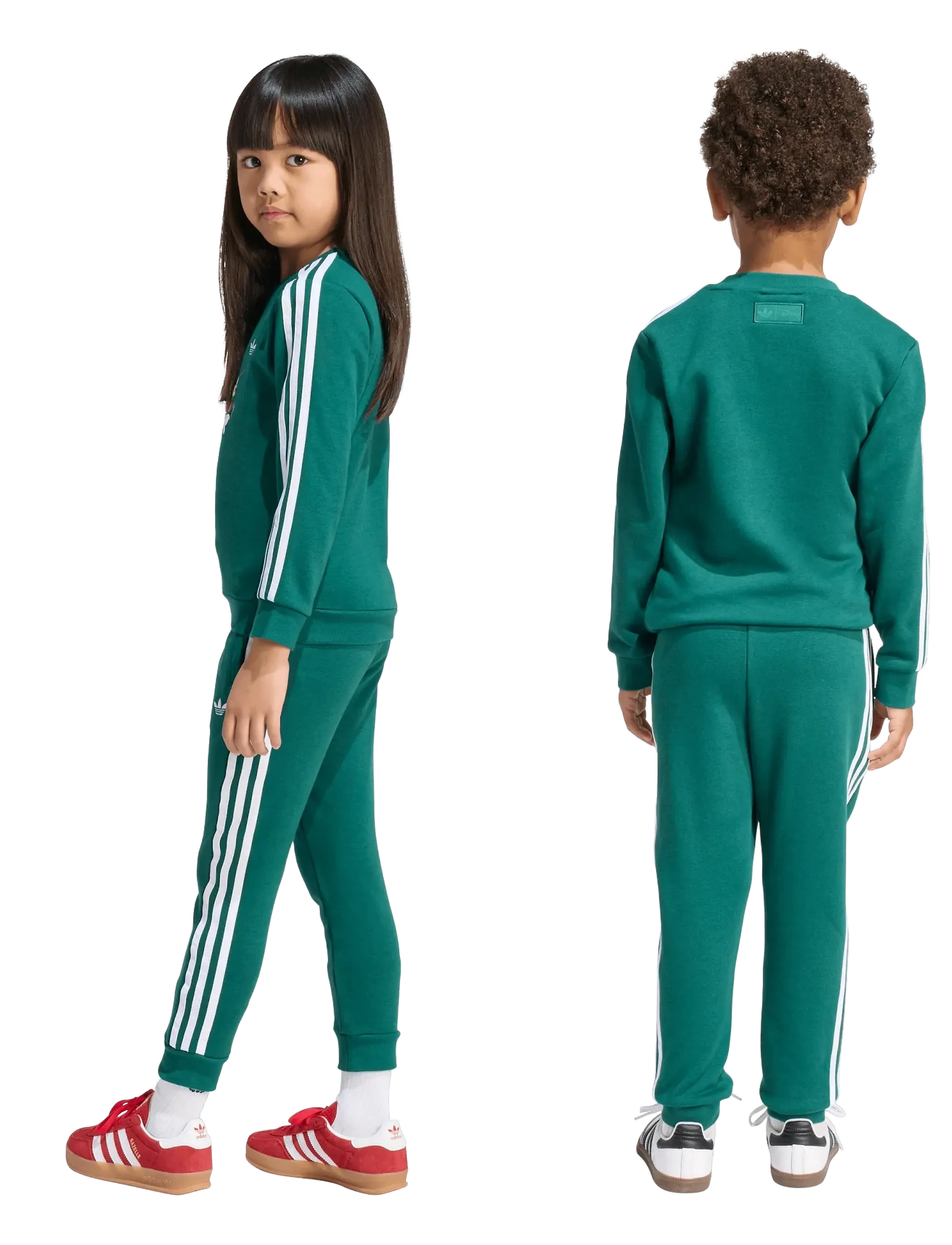 adidas Originals - CREW SET - tracksuits & 2-piece sets - cgreen/white - 5