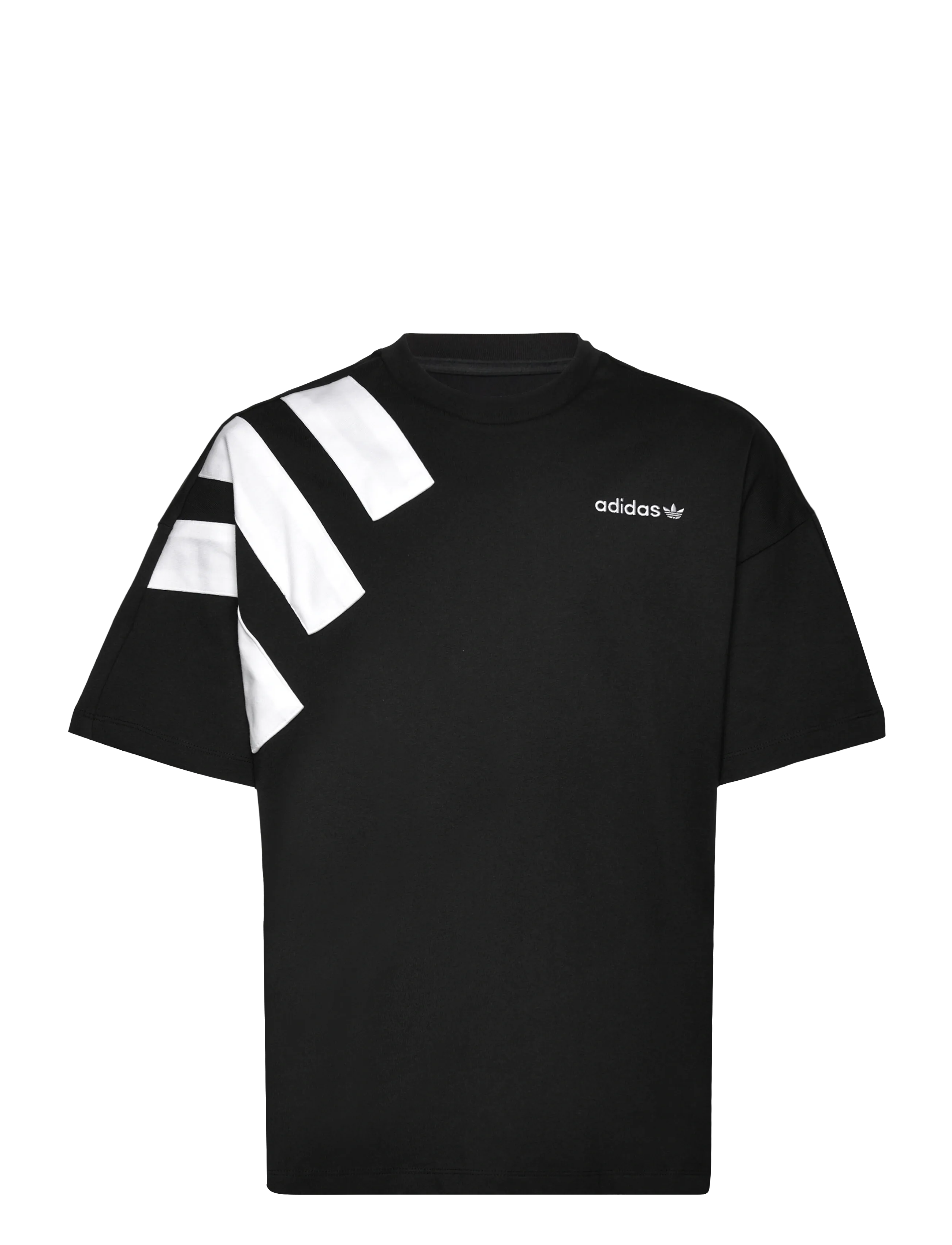 adidas Originals LO BLOCKED TEE - Sportoberteile - BLACK / black