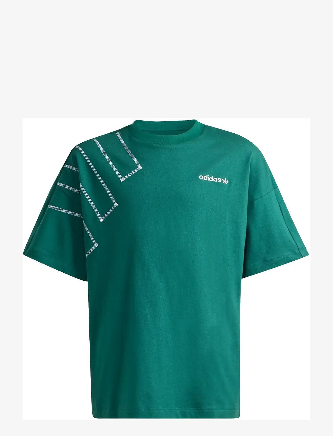 adidas Originals - LO BLOCKED TEE - sportstoppe - cgreen - 1
