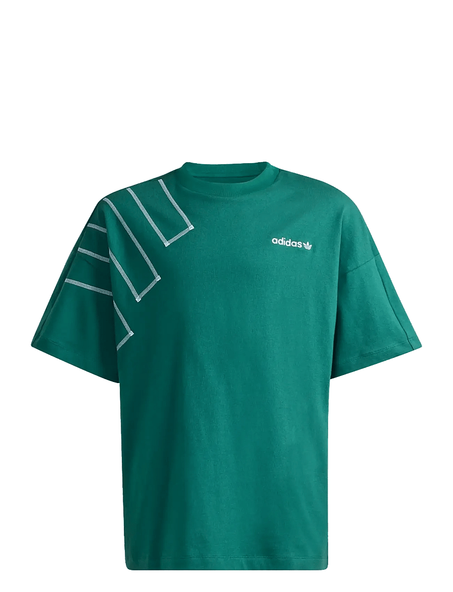adidas Originals - LO BLOCKED TEE - sportoberteile - cgreen - 1