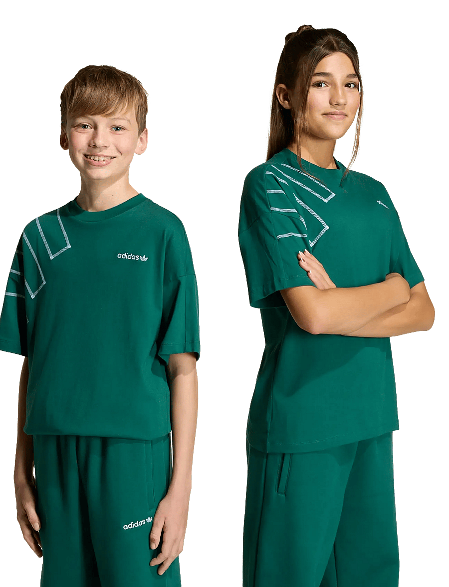 adidas Originals - LO BLOCKED TEE - sportoberteile - cgreen - 2