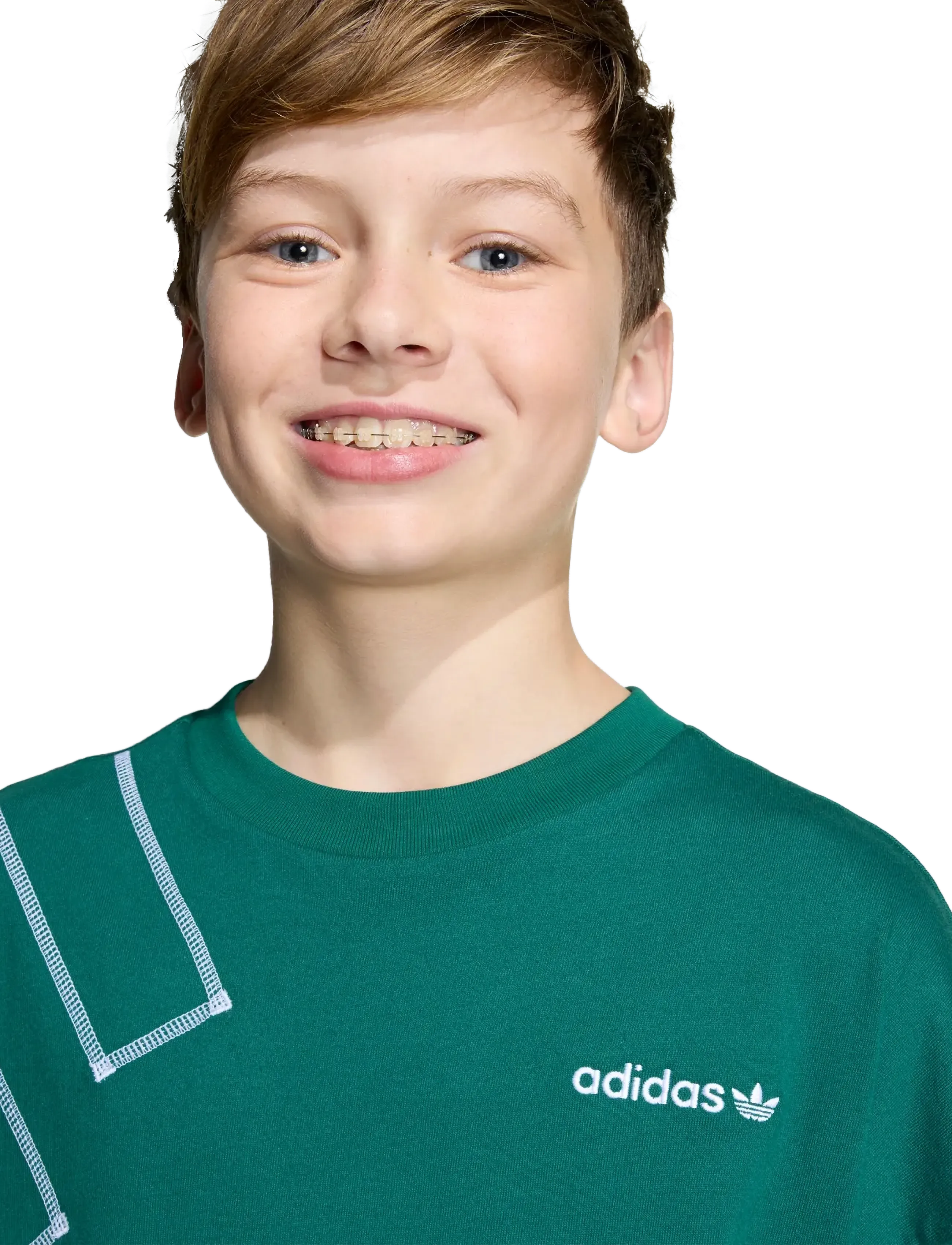 adidas Originals - LO BLOCKED TEE - sports tops - cgreen - 5