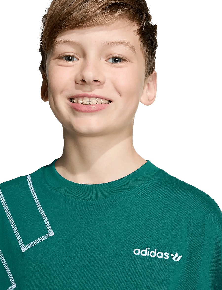 adidas Originals - LO BLOCKED TEE - sportoberteile - cgreen - 5