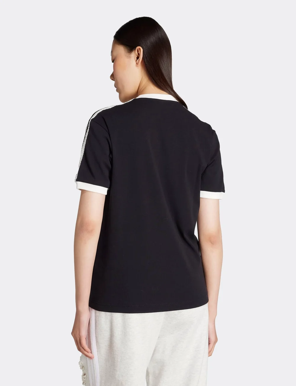 adidas Originals - RUFFLE 3S TEE - t-shirts - black - 5