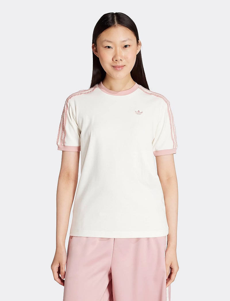 adidas Originals - RUFFLE 3S TEE - t-shirts - owhite - 0